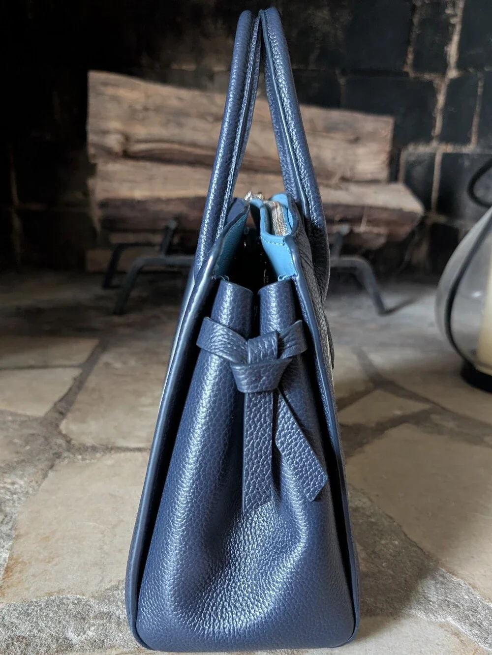 Kate Spade Medium Knot Satchel In Blazer Blue